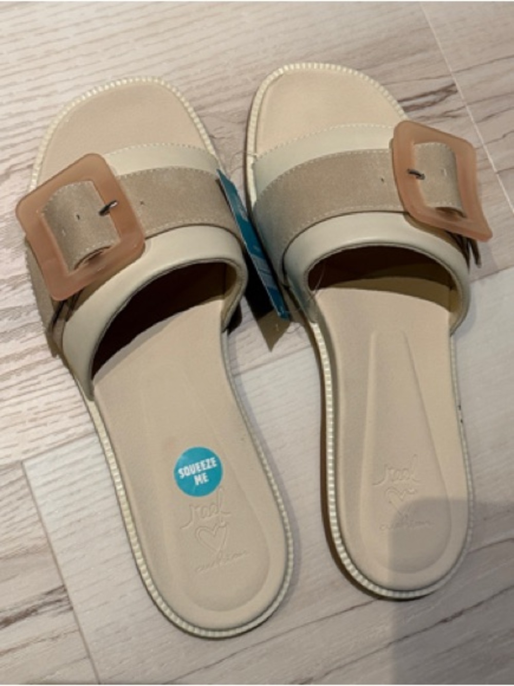 Reef Women’s Lana Buckle Slide Sandals in Vintage White, Size 7 - Picture 8 of 9